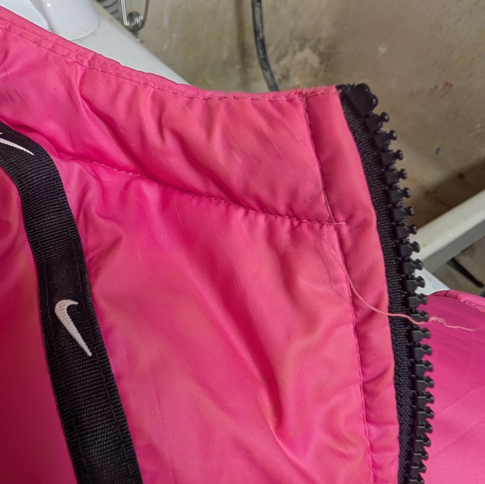 Nike Bright Pink Long Puffer Jacket with Hood - Picture 5 of 6